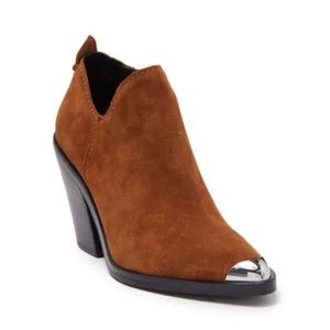Rebecca Minkoff Seiji Notched Suede Ankle Boot Size 8